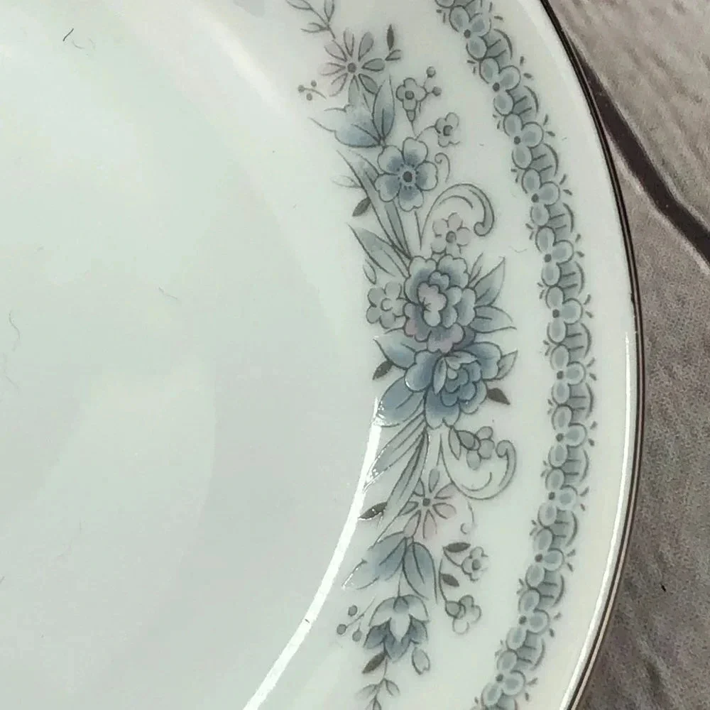 vtg Christine Blue Flowers by FINE CHINA OF JAPAN 3pc Fruit/Dessert bowl cottage